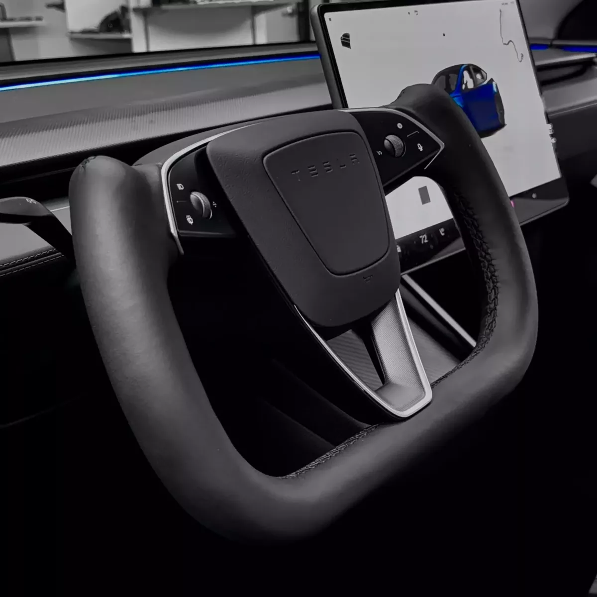 2026 model y juniper refreshed heated yoke steering wheel upgrade black white
